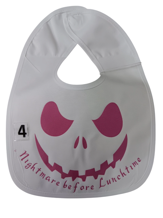 Nightmare before lunchtime bibs, printed