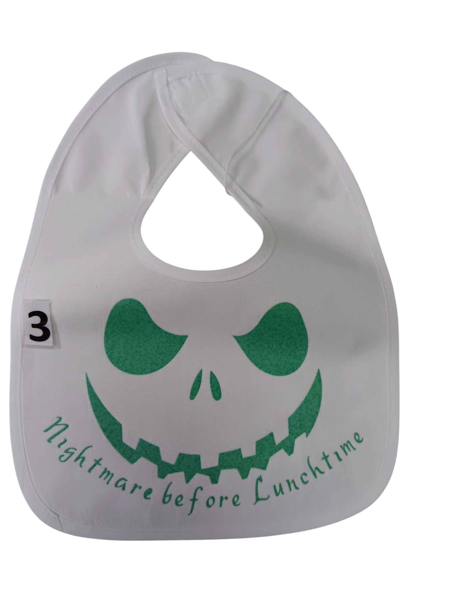 Nightmare before lunchtime bibs, printed