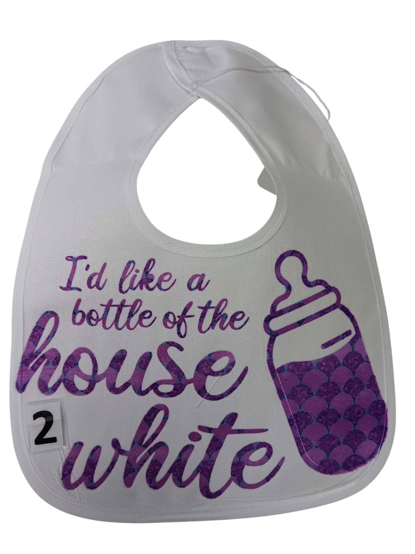 I like a bottle of the house white. Printed.