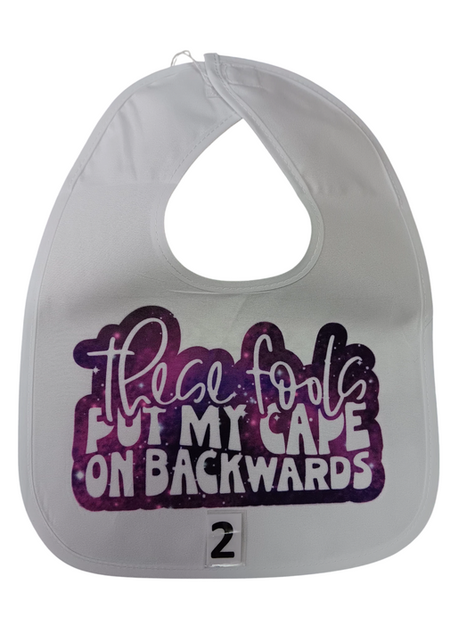 these fools bib, printed